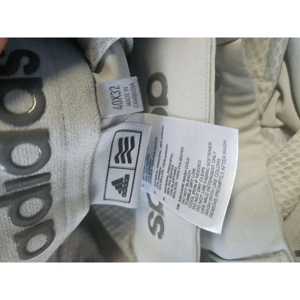 Adidas Golf Pants Mens 40x32 Gray Ultimate365 Performance Stretch Trousers